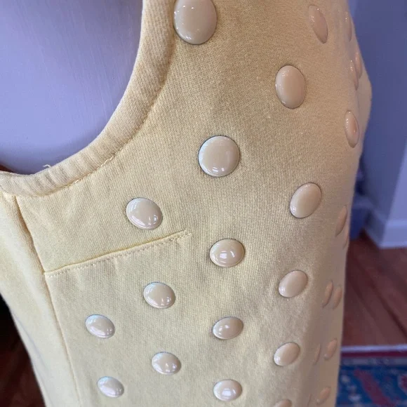 Juicy Couture Yellow Sleeveless Polka Dot Dress - Size S - Picture 3 of 10